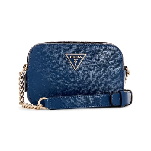 GUESS Women's Navy Pu Solid Camera Bag