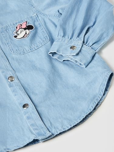 Max Girls Minnie Mouse Shirt(Blue_3-4 Y)