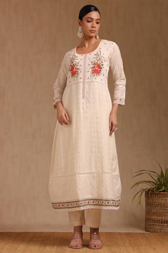 Soch Women's Cotton Salwar Suit (EWS5CD21990_Off White