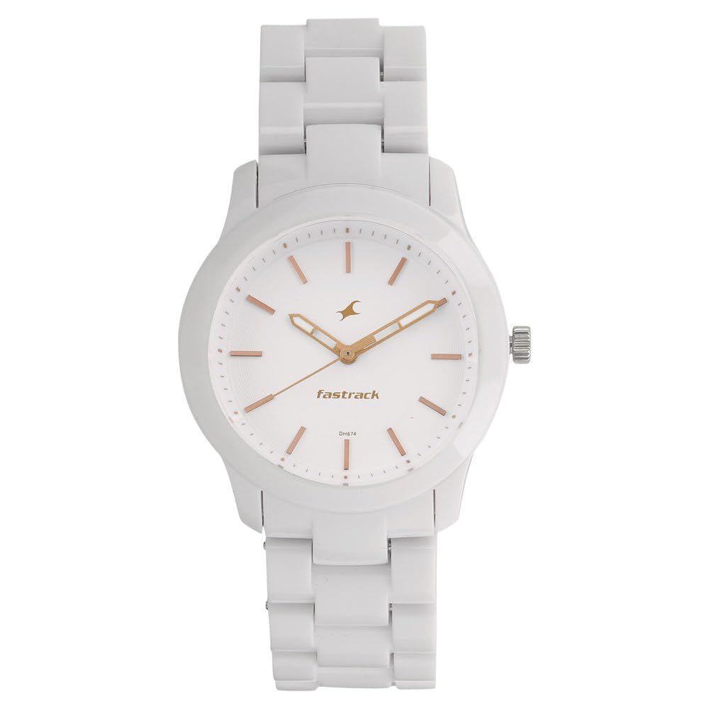 Fastrack Trendies Analog White Dial Women's Watch NM68006PP02/NN68006PP02