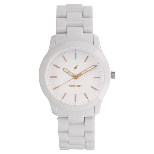 Fastrack Trendies Analog White Dial Women's Watch NM68006PP02/NN68006PP02