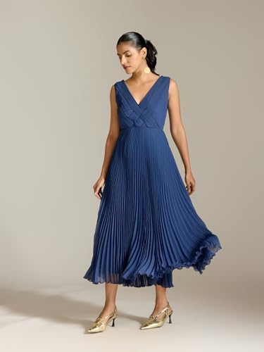 Label RITU KUMAR Navy Elly Long Dress