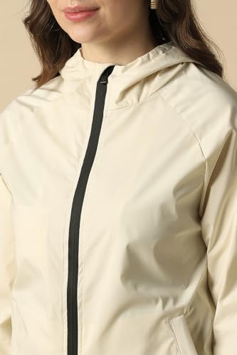 Women Beige Solid Casual Jacket