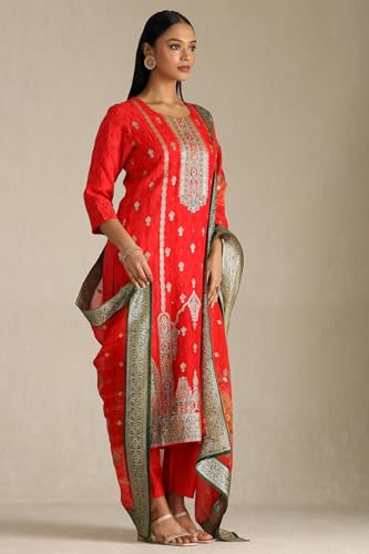 Soch Women's Organza Salwar Suit (OWS5CD21947_Red