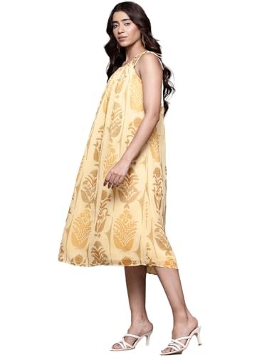 Aarke Ritu Kumar Ecru Paan Patta Midi Dress