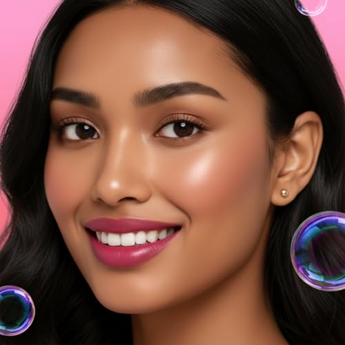 Revolution Bubble Tea Milky Blush + Lip Tint - Oolong Nude | Lip and Cheek Tint For Women With Green Tea Extract | Long Lasting Glossy Lips | Hydrating & Non Sticky Lip Tint
