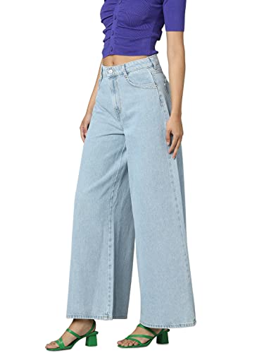 ONLY Wide Leg Jeans(141022701_Light Blue Denim_28/32)