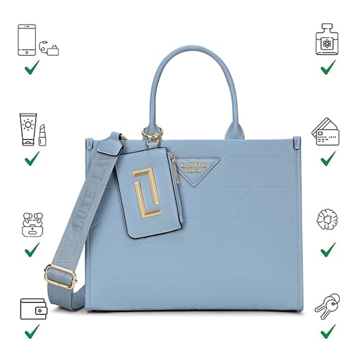 Lavie Luxe Women's Mona26 Large Box Satchel Bag | Satchel Handbag for Work | Ladies Purse | Stylish Shoulder Bag | Gift for Women