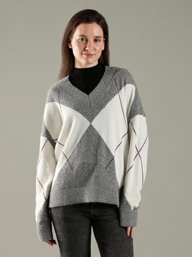 Regular Fit Nylon V-Neck Sweater