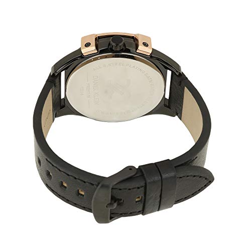 Daniel Klein Leather Analog Black Dial Men's Watch-Dk12234-3