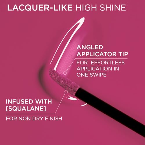 L'Oréal Paris Infallible Laque Resistance Lacquer-Like Shine Finish. 16H longwear lacquer lipstick. High-impact color, zero transfer - 220 Paris Sunset, 4ml