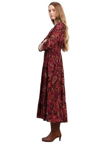 VERO MODA Women's A-Line Maroon Dress