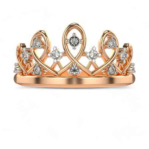 VALANOVA Sterling Silver & Certified Lab Grown Diamond 0.12cts | Ring For Women/Girls | Stylish & Elegant | VGR0132A | Ring Size: 17