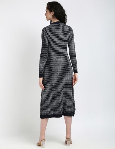Tommy Hilfiger Women's Wool Blend A-Line Ankle Length Casual Dress (F24HWDR078 White