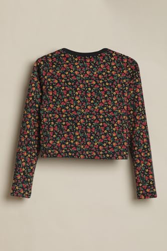 Girls Navy Print Casual T-Shirt