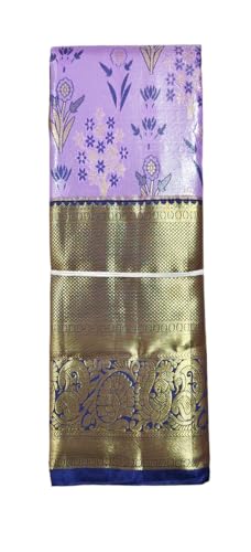 VFCollections Women's Kanchipuram Silk Pure Pattu Sarees With Blouse (VFC223-4)
