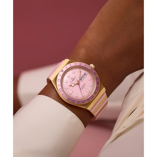 TIMEX Diver Inspired Analog Watch for Women with Pink Round Dial & Multicolor Stainless Steel Bracelet Band Water Resistant Women's Wrist Watches - TW2W87600UJ