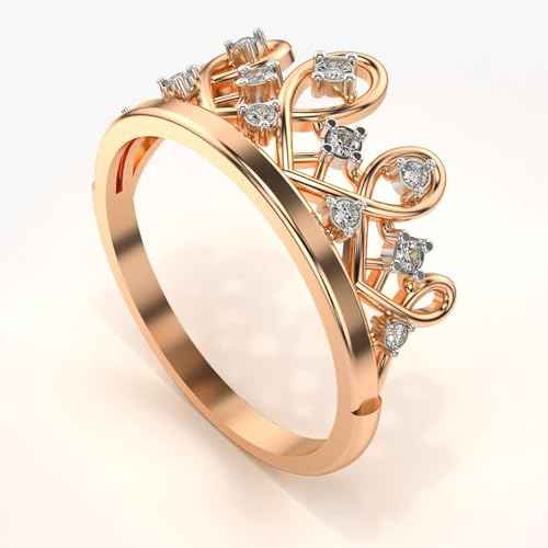 VALANOVA Sterling Silver & Certified Lab Grown Diamond 0.12cts | Ring For Women/Girls | Stylish & Elegant | VGR0132A | Ring Size: 17