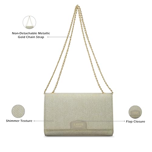 Lavie Luxe Women's Glam Lauren Flap Cross Body Sling Bag | Ladies Purse Handbag | Gift for Women