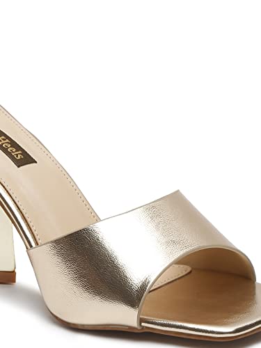 Flat n Heels Womens Gold Pumps FnH 2125-GD