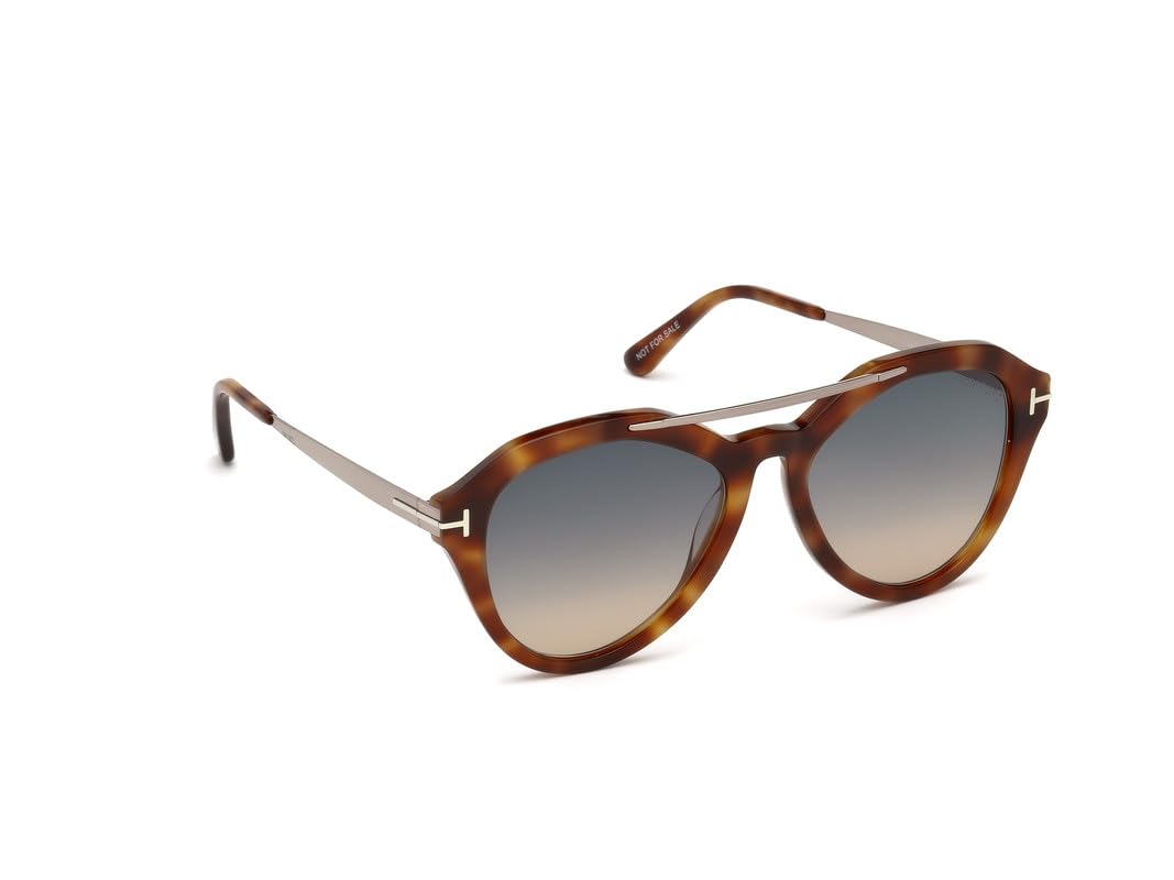 Tom Ford UV Protected Brown Oval Full Rim Sunglasses for Men - FT0576 54 53B