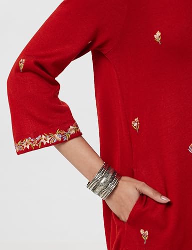 BIBA Women YARNDYED Straight Mix and Match(Winter W19975_RED_38)