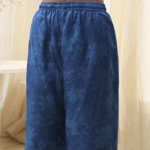 Biba Women's Polyester Kurta Set (SKDFST30509SS25BLU_Blue