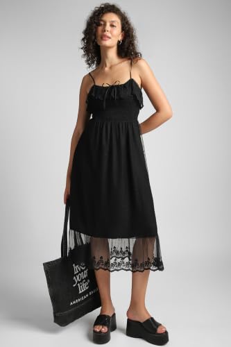 American Eagle Ruffled Midi Dress