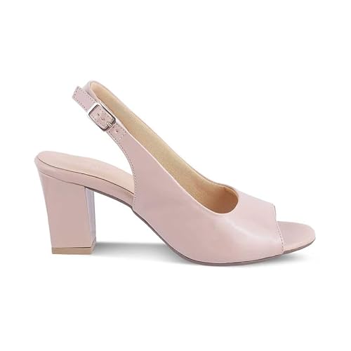 tresmode WHOU Beige Women's Dress Block Heel Sandals in Size 3 UK / 36 EU