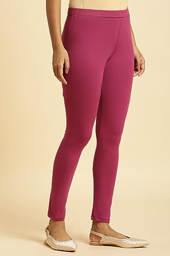W for Woman Purple Knitted Solid Tights_23AUW60105-221109_S