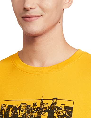 Levi's Men's Cotton Crew Neck Regular Fit Sweatshirt (59638-0163_Goldenrod Yellow_Large)