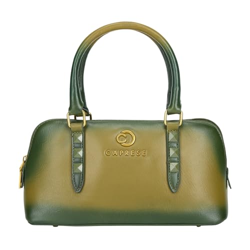 Caprese Dee Small Satchel Bag for Women with Adjustable & Detachable Strap & Zipper Closure | Perfect for Parties, Weddings, and Special Occasions (Dill Green)