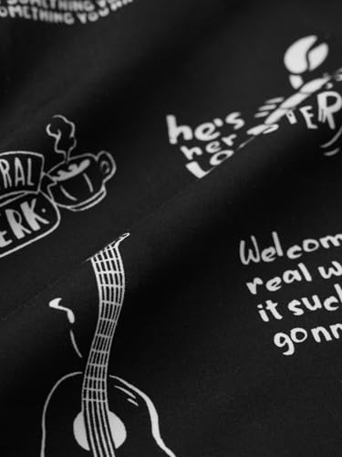 The Souled Store Friends: Doodle Men and Boys Pull On Black All Over Printed Regular Fit Cotton Boxer Shorts