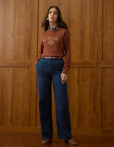 U.S. Polo ASSN. Women's Cotton Casual Sweater (UWAW25SWE209