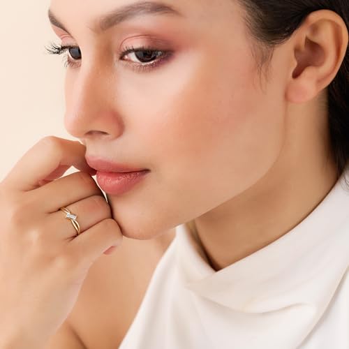 ZAVYA 925 Silver My Eternal Vow Gold Plated Ring (Adjustable) | Gift for her, Gifts for Women & Girls | With Certificate of Authenticity and 925 Stamp