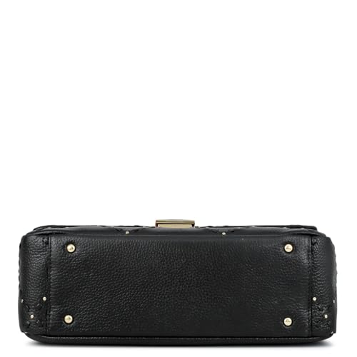 Da Milano Leather Shoulder Bag for Women - Black