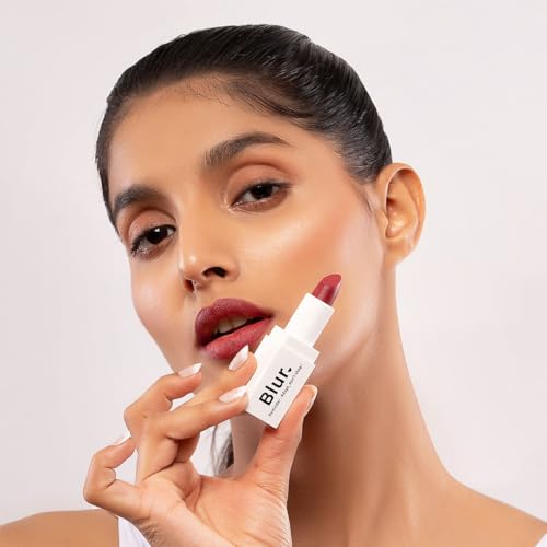 Blur India 3 in 1 Bullets For Lips + Eyes + Cheeks | Pack of 2 – Put Me On Your Lips...Not Your Lying Ex (Red) & Reminder: Adopt, Don’t Shop! (Plum)