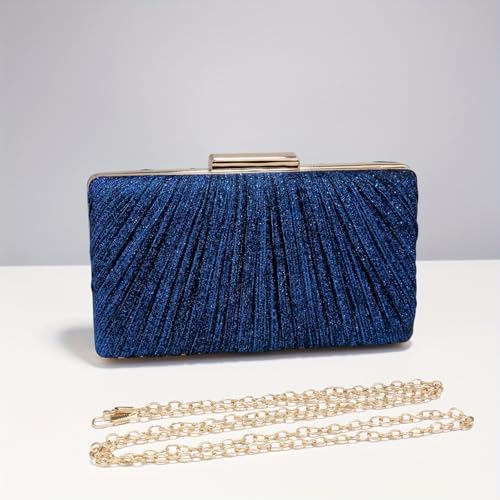 Mastyle® Wrinkled Handbag For Women With Chain Handle And Simple Compact Clutch Design