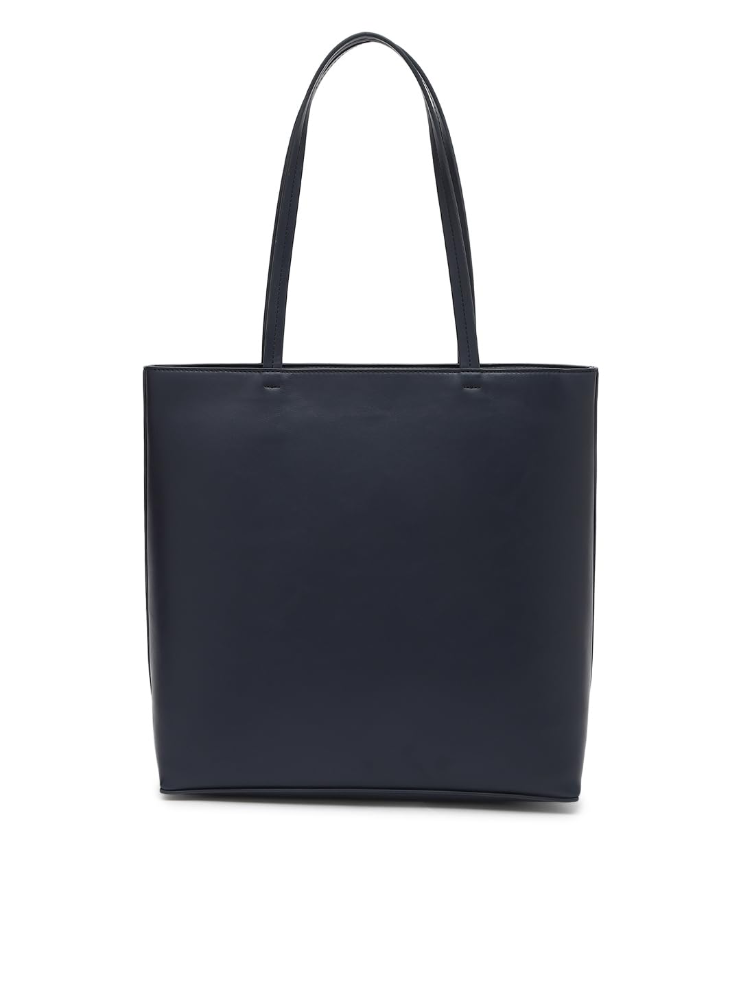 Tommy Hilfiger Solid Blue Pu Tote Bags