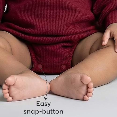 Hopscotch Contrast Collar Textured Onesie (0-3 Months)