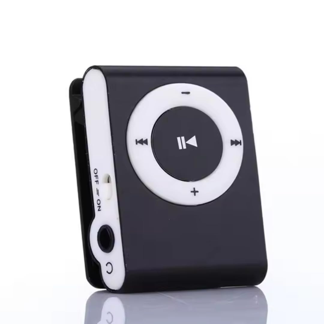King Shine Portable Mini Metal Clip MP3 Player Sport Music Player with SD/TF Card Slot (Random Color Memory Card Not Included