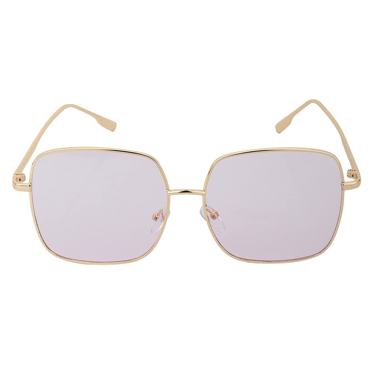 Carlton London Adults-Women Clear One Size Casual Winter Wear Metal Frame UV Protected Lens Sunglasses