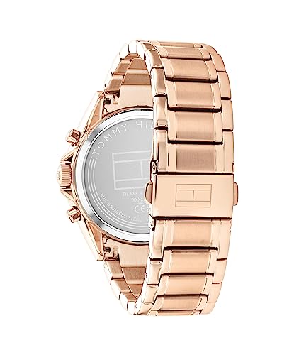 Tommy Hilfiger Kenzie Quartz Multifunction Rose Gold Dial Rose Gold Stainless Steel Strap Watch for Women
