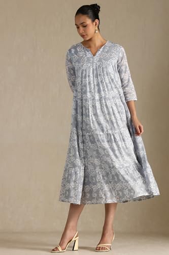 Soch Women's Cotton Below Calf Length Dress (EWS5KU61267_Grey