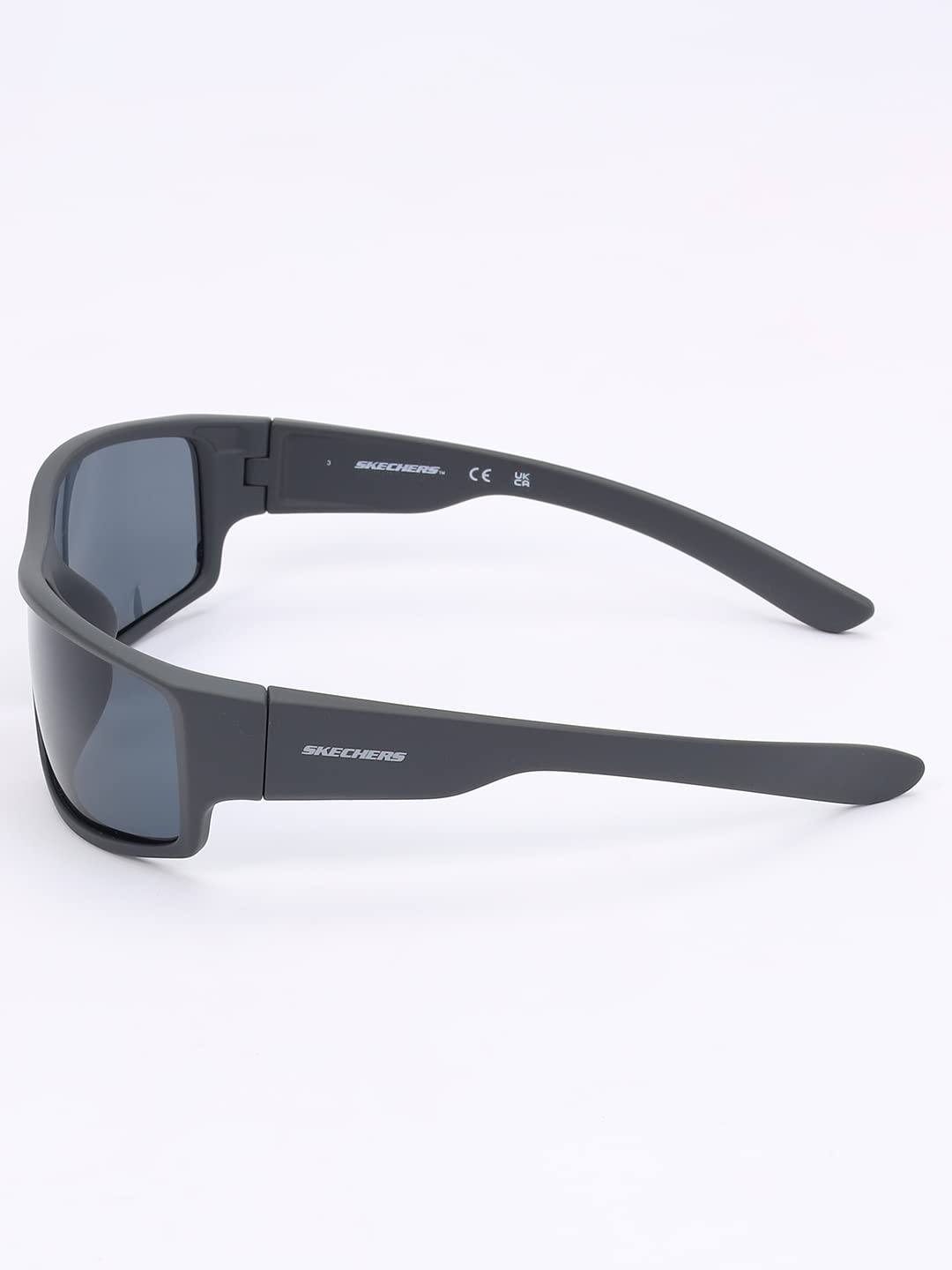 Skechers Men's Sporty Uv Protected Rectangle Grey Sunglasses - Se8102 65 20D L