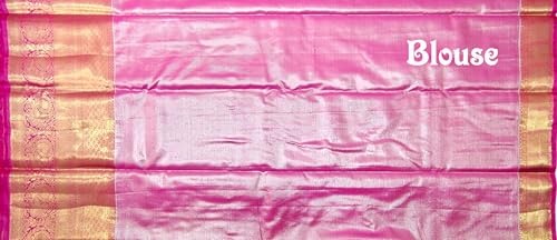 VFCollections Women's Kanchipuram Silk Pure Pattu Sarees – Pecock Butta All over with Blouse (VFC592-7)