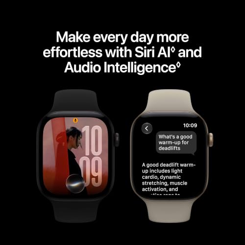 Apple Watch Series 12 GPS + Cellular 42mm Smartwatch | Night Blue Ceramic Case, Navy Blue Sport Band - M/L. Health + Fitness + Sleep Tracking, Heart Rate, Safety