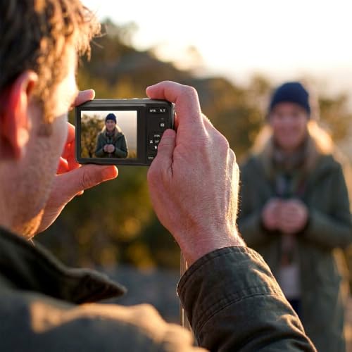 Kodak PIXPRO FZ55 Digital Camera, 16MP Compact Point & Shoot, 5X Optical Zoom, 28mm Wide Angle Lens, 1080P HD Video, Blue + 64GB SD Card, Case, Selfie Stick, Mini Tripod & USB Card Reader