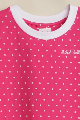 Allen Solly Girls Pink Dots Casual Dress