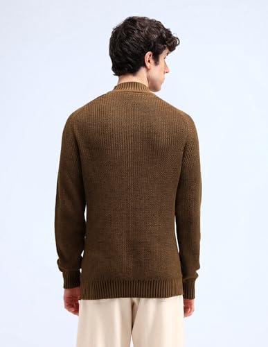 Patterned Knit Cotton Sweater